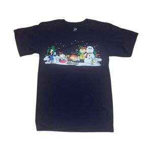 Peanuts Winter Short Sleeve Tee Shirt- Size Small